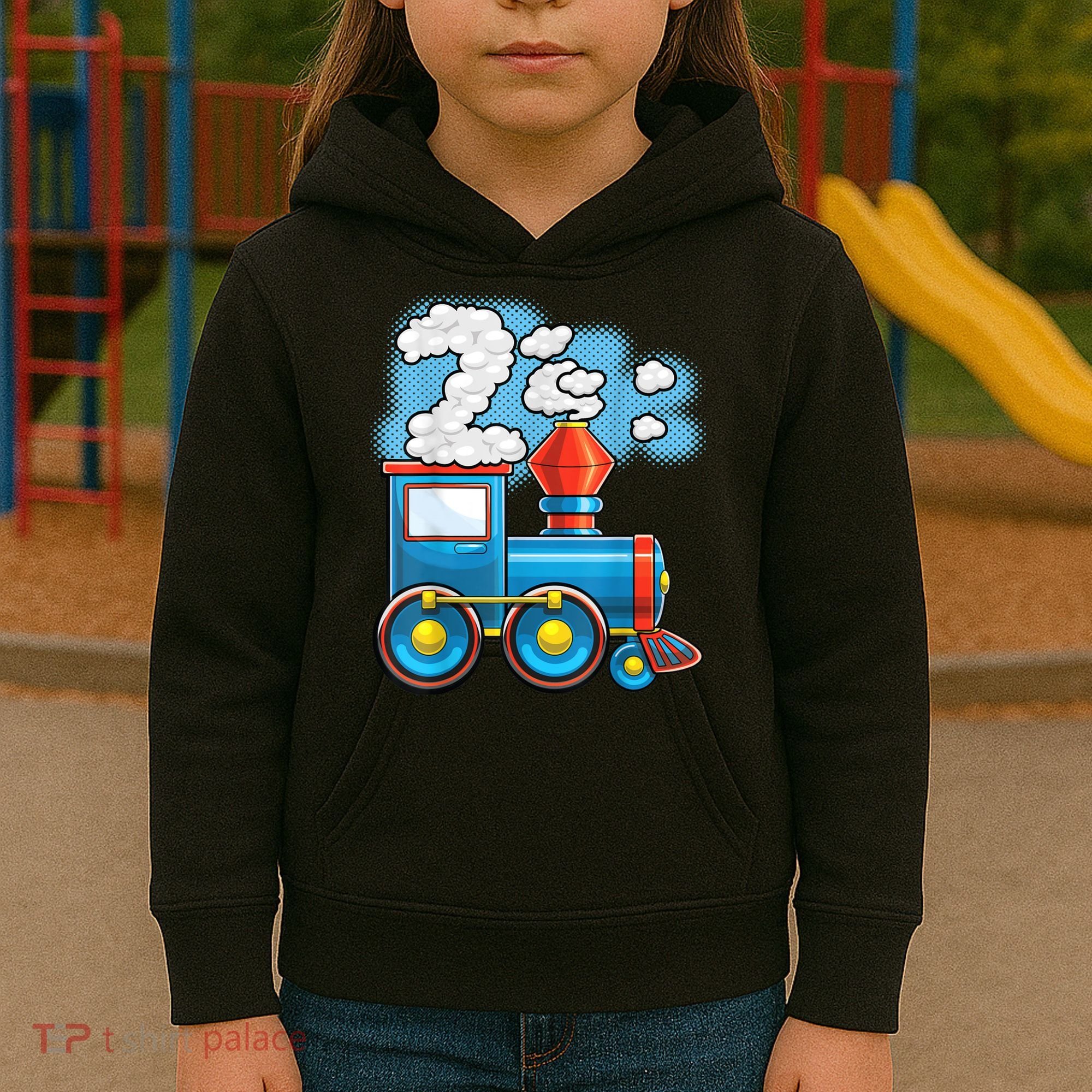 Chugga Chugga Train 2nd Birthday Party Supply Birthday Boy Kids Hoodie