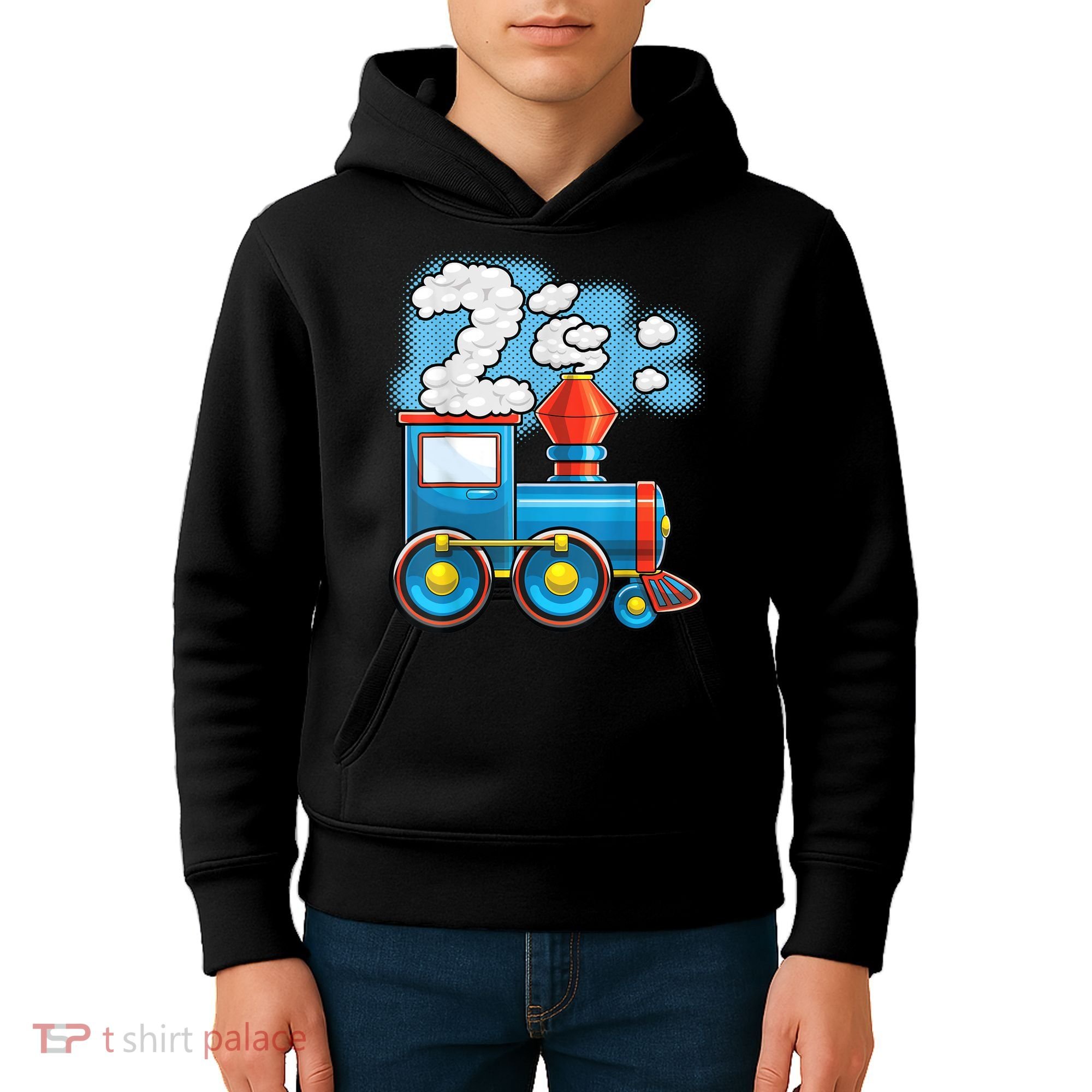 Chugga Chugga Train 2nd Birthday Party Supply Birthday Boy Kids Hoodie