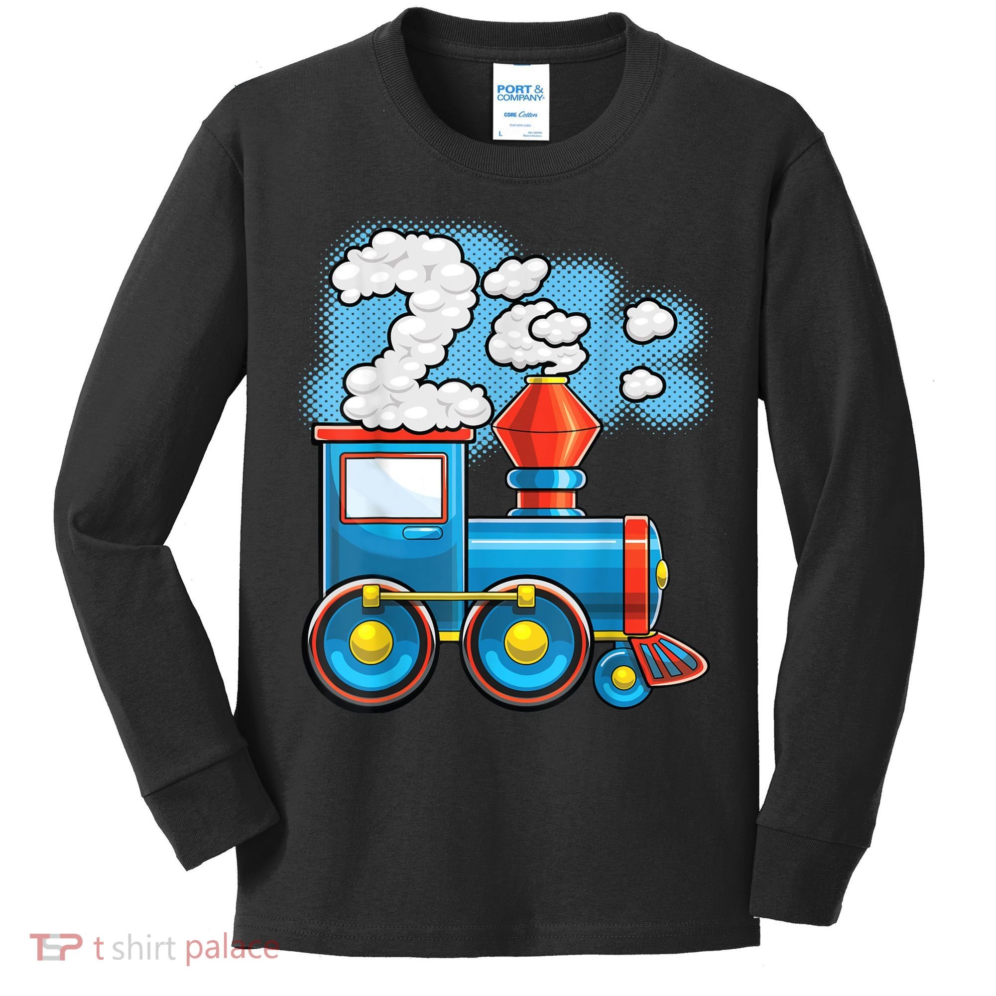 Chugga Chugga Train 2nd Birthday Party Supply Birthday Boy Kids Long Sleeve Shirt