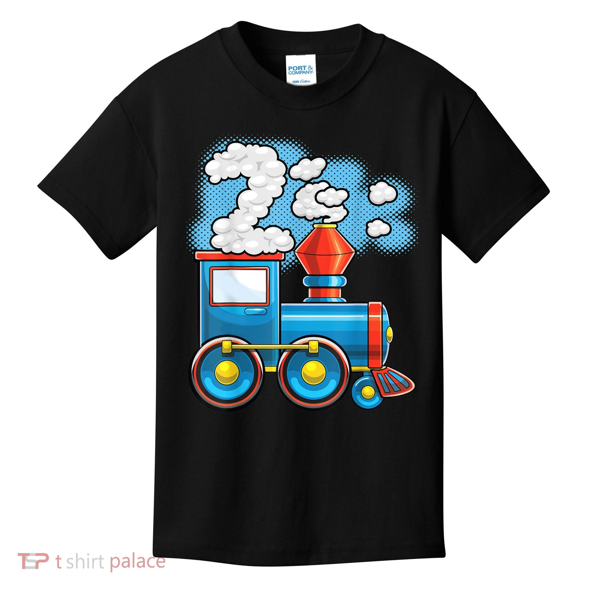 Chugga Chugga Train 2nd Birthday Party Supply Birthday Boy Kids T-Shirt