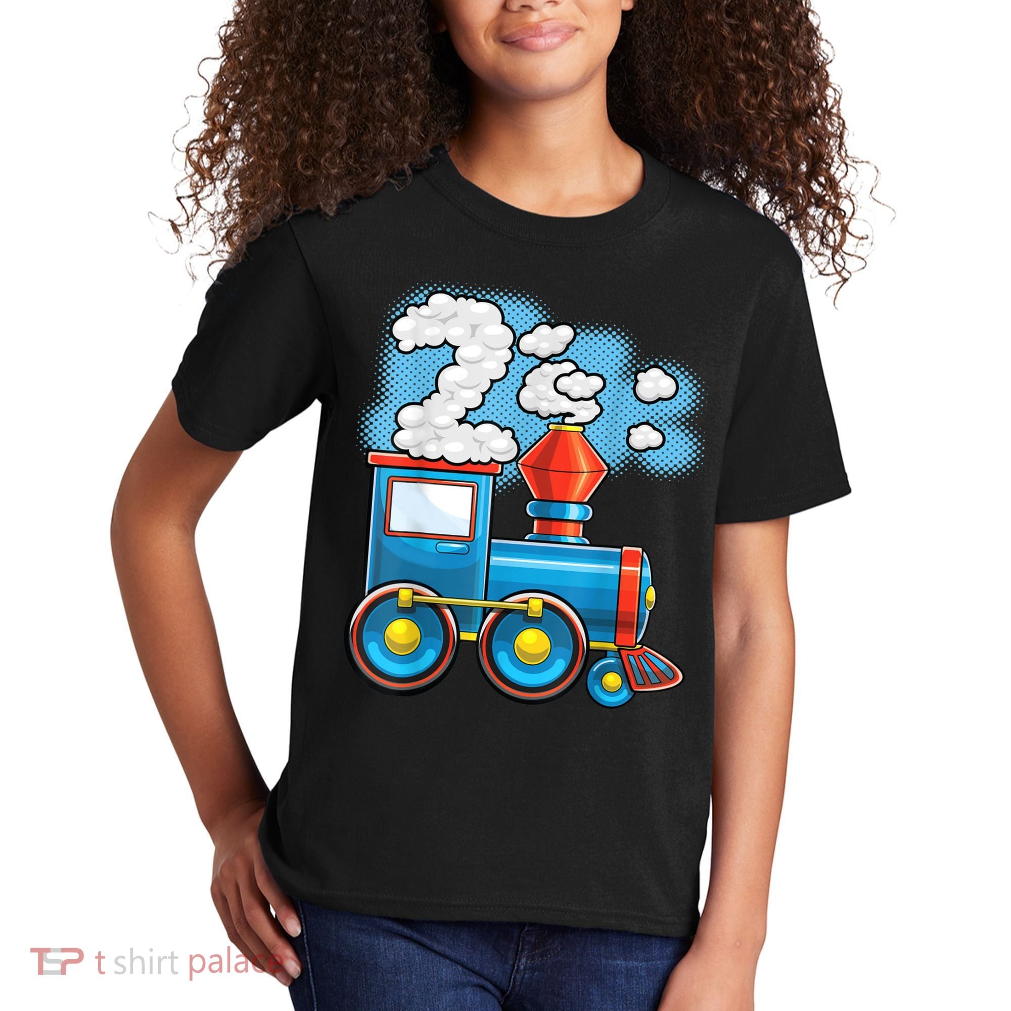 Chugga Chugga Train 2nd Birthday Party Supply Birthday Boy Kids T-Shirt