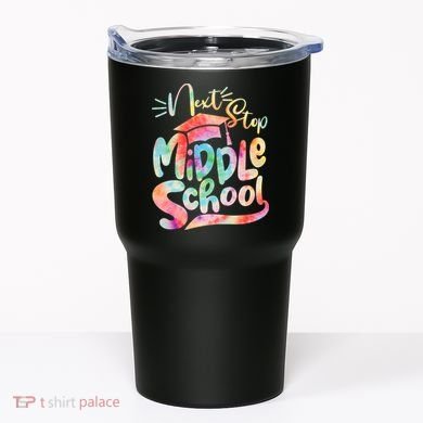 Cute Colorful Tie Dye Next Stop Middle School Tumbler