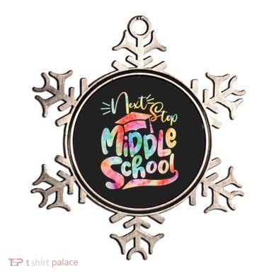 Cute Colorful Tie Dye Next Stop Middle School Ornament
