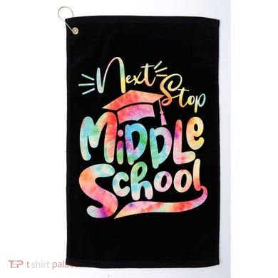 Cute Colorful Tie Dye Next Stop Middle School Golf Towel
