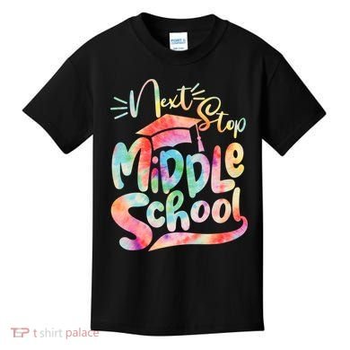 Cute Colorful Tie Dye Next Stop Middle School Kids T-Shirt