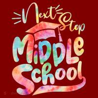 Cute Colorful Tie Dye Next Stop Middle School T-Shirt thumb 7