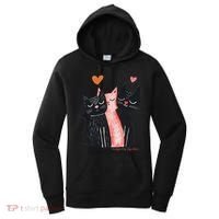 Cute Cat Trio With Hearts Art For Cat Lovers Women's Hoodie thumb 0