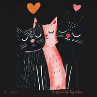 Cute Cat Trio With Hearts Art For Cat Lovers Tank Top thumb 6
