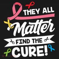 Cancer Cure They All Matter Find The Cure! All Ribbons Polo thumb 3