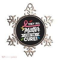 Cancer Cure They All Matter Find The Cure! All Ribbons Ornament thumb 0