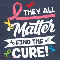 Cancer Cure They All Matter Find The Cure! All Ribbons Sweatshirt thumb 3