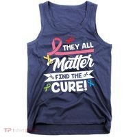 Cancer Cure They All Matter Find The Cure! All Ribbons Tank Top thumb 0