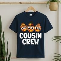 Cousin Crew Turkey Matching Family Thanksgiving Pjs Pajamas T-Shirt thumb 2