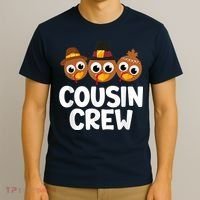 Cousin Crew Turkey Matching Family Thanksgiving Pjs Pajamas T-Shirt thumb 3