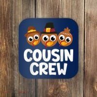 Cousin Crew Turkey Matching Family Thanksgiving Pjs Pajamas Coaster thumb 0