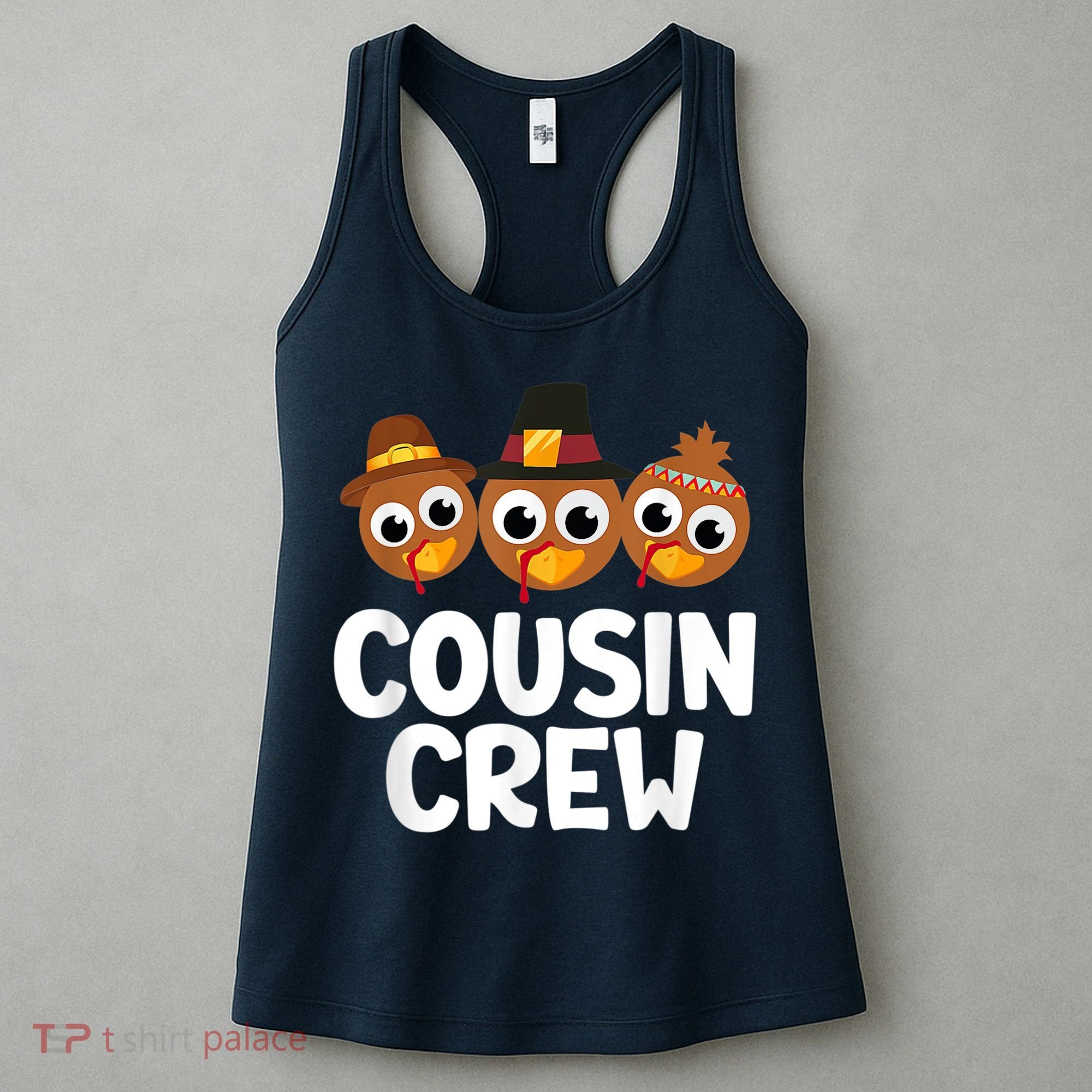 Cousin Crew Turkey Matching Family Thanksgiving Pjs Pajamas Women's Tank Top