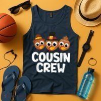 Cousin Crew Turkey Matching Family Thanksgiving Pjs Pajamas Tank Top thumb 4