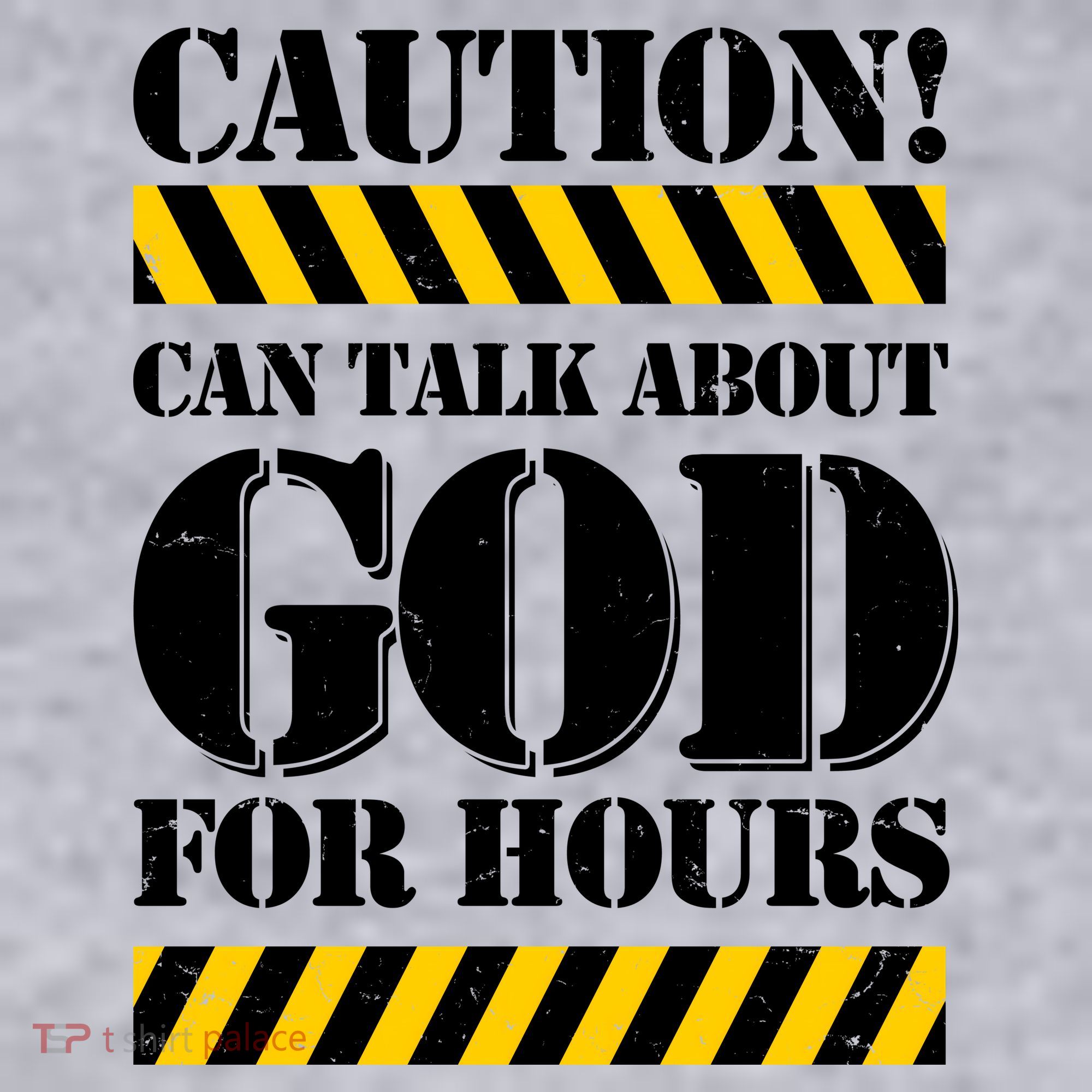 Caution! Can Talk About God For Hours Women's Racerback Cropped Tank
