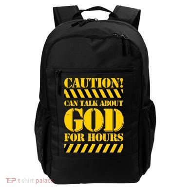 Caution! Can Talk About God For Hours Backpack