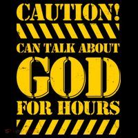 Caution! Can Talk About God For Hours Coaster thumb 2