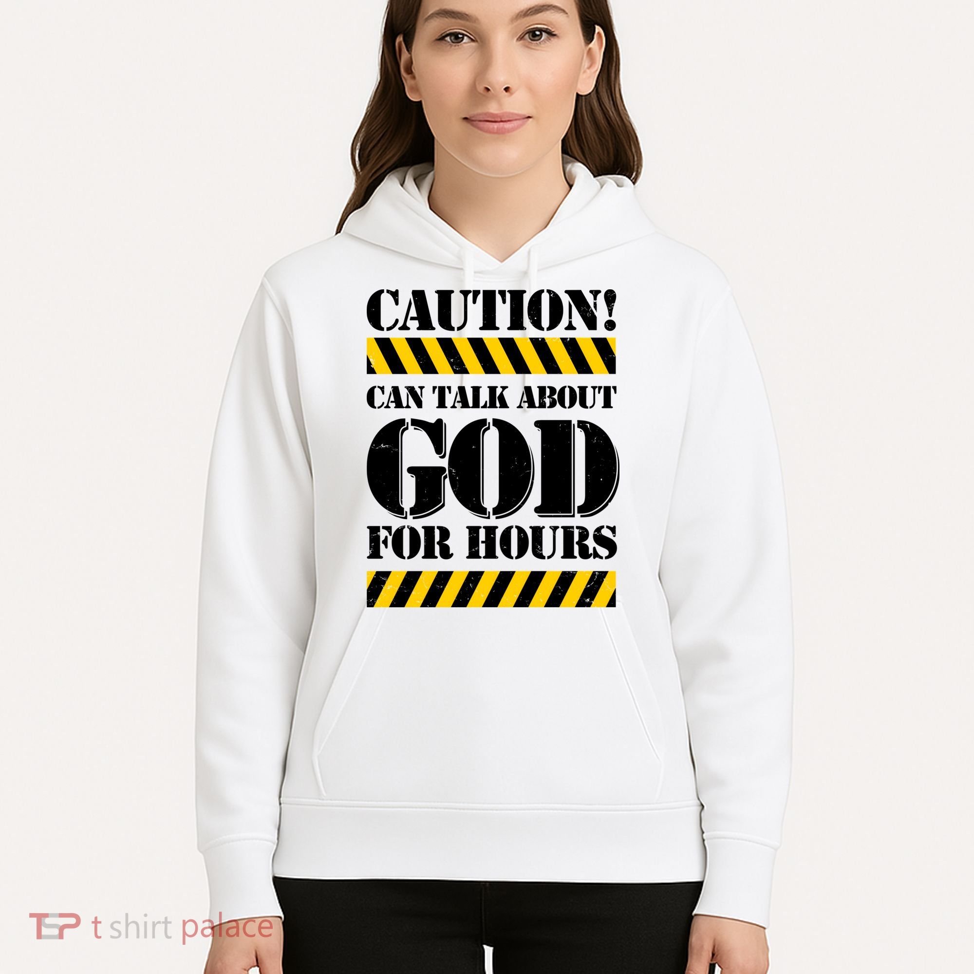 Caution! Can Talk About God For Hours Hoodie