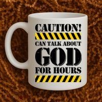 Caution! Can Talk About God For Hours Coffee Mug thumb 2