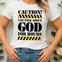 Caution! Can Talk About God For Hours Women's T-Shirt thumb 2