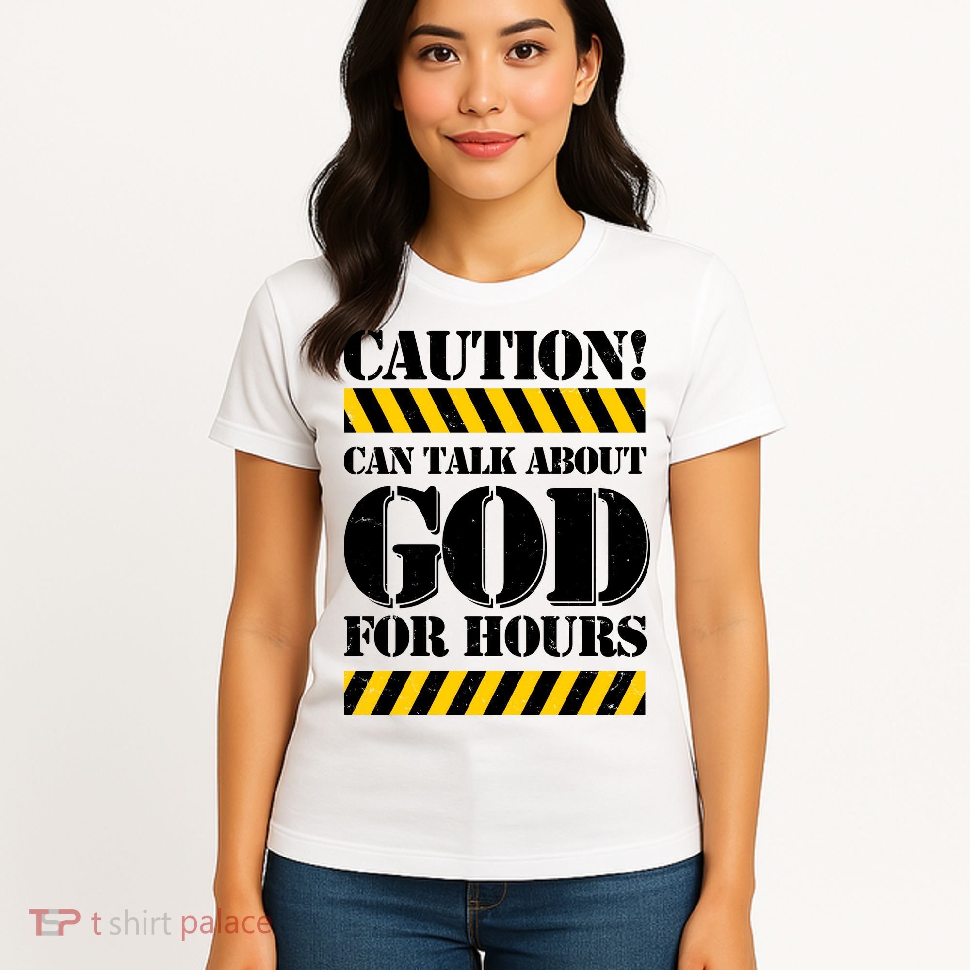 Caution! Can Talk About God For Hours Women's T-Shirt