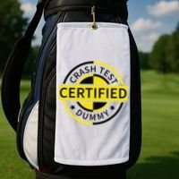 Certified Crash Test Dummy Funny Injury For Injured Friend Golf Towel thumb 2