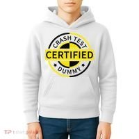 Certified Crash Test Dummy Funny Injury For Injured Friend Kids Hoodie thumb 4