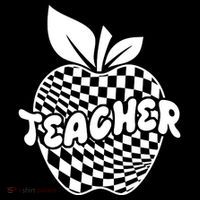 Cool Checkered Teacher Apple Doggie Tank thumb 4