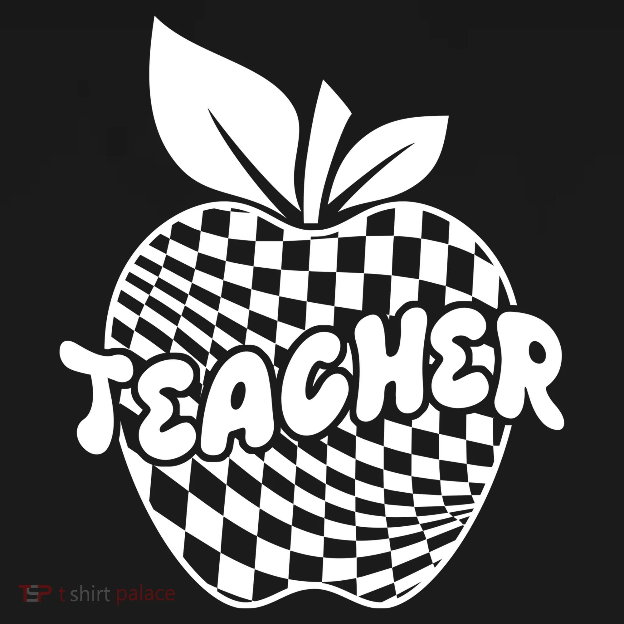 Cool Checkered Teacher Apple Doggie Tank