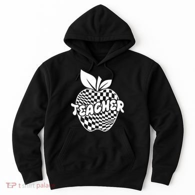 Cool Checkered Teacher Apple Hoodie
