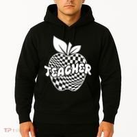 Cool Checkered Teacher Apple Hoodie thumb 2