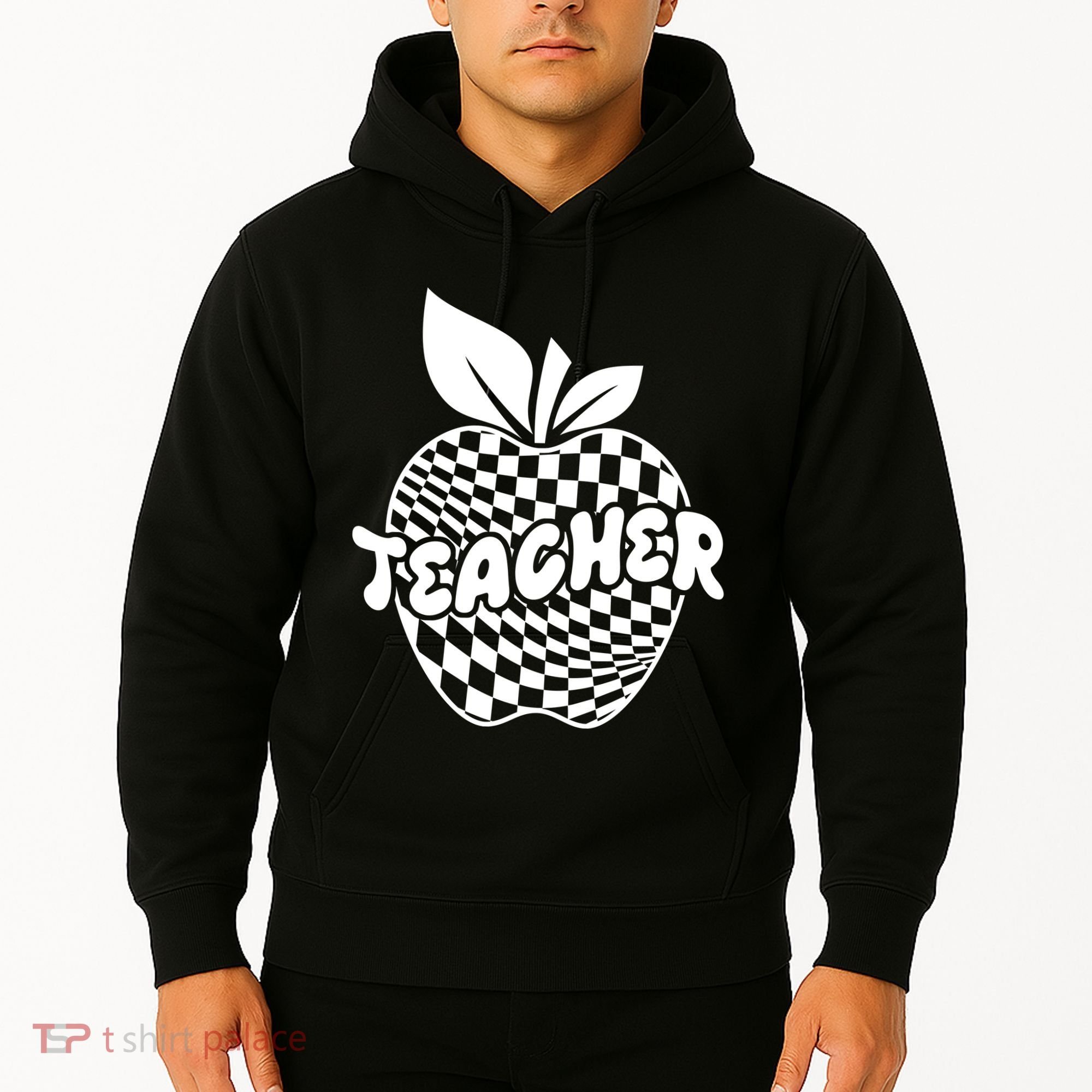 Cool Checkered Teacher Apple Hoodie