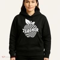 Cool Checkered Teacher Apple Hoodie thumb 5