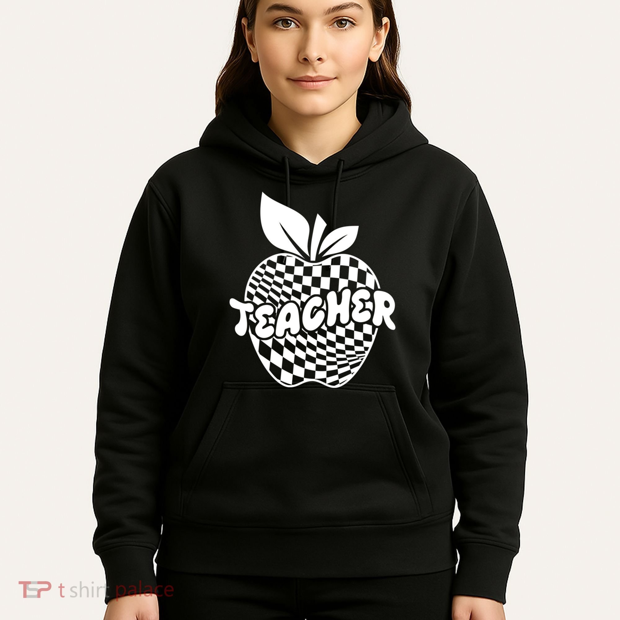 Cool Checkered Teacher Apple Hoodie