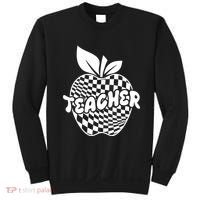 Cool Checkered Teacher Apple Sweatshirt thumb 0