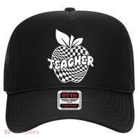Cool Checkered Teacher Apple Hat thumb 0