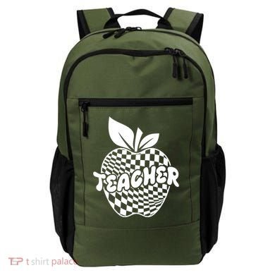 Cool Checkered Teacher Apple Backpack