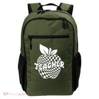 Cool Checkered Teacher Apple Backpack thumb 0