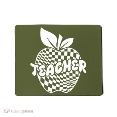 Cool Checkered Teacher Apple Mousepad