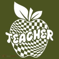 Cool Checkered Teacher Apple Mousepad thumb 1