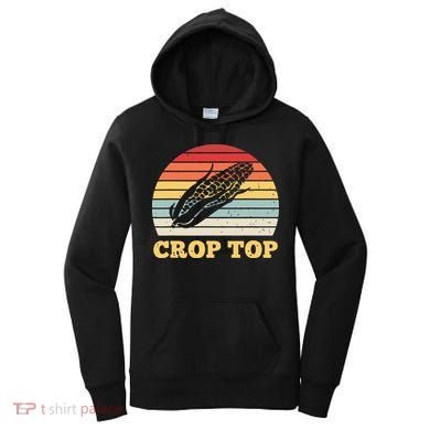 Corn Crop Top Funny Farmer Farming Corn Lover Vintage Retro Women's Hoodie
