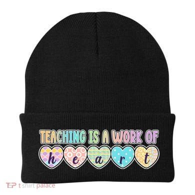 Cute Colorful Teaching Is A Work Of Heart Beanie