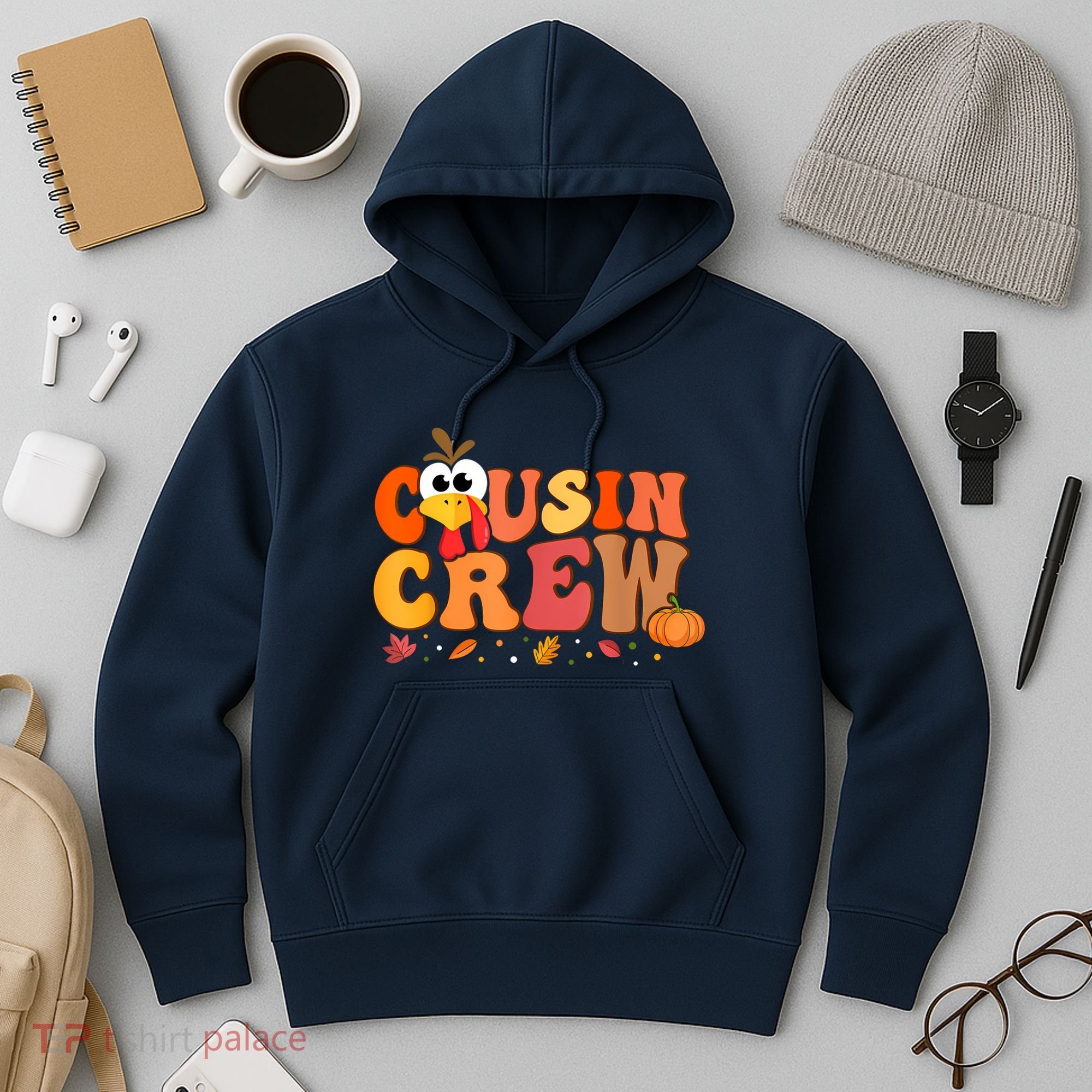 Cousin Crew Thanksgiving Family Matching Turkey Day Fall Hoodie