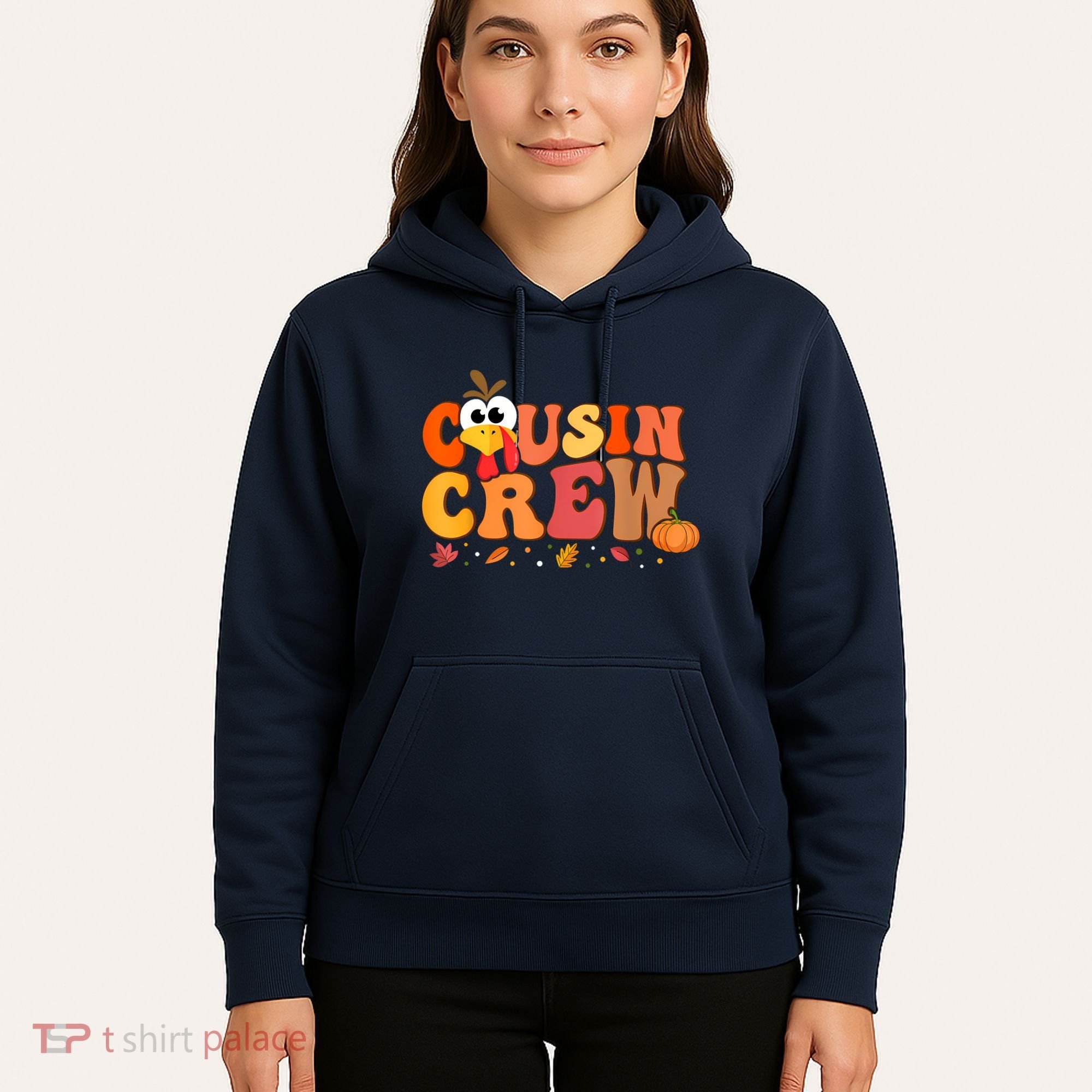 Cousin Crew Thanksgiving Family Matching Turkey Day Fall Hoodie