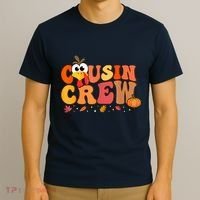Cousin Crew Thanksgiving Family Matching Turkey Day Fall T-Shirt thumb 3