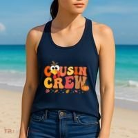 Cousin Crew Thanksgiving Family Matching Turkey Day Fall Women's Tank Top thumb 2