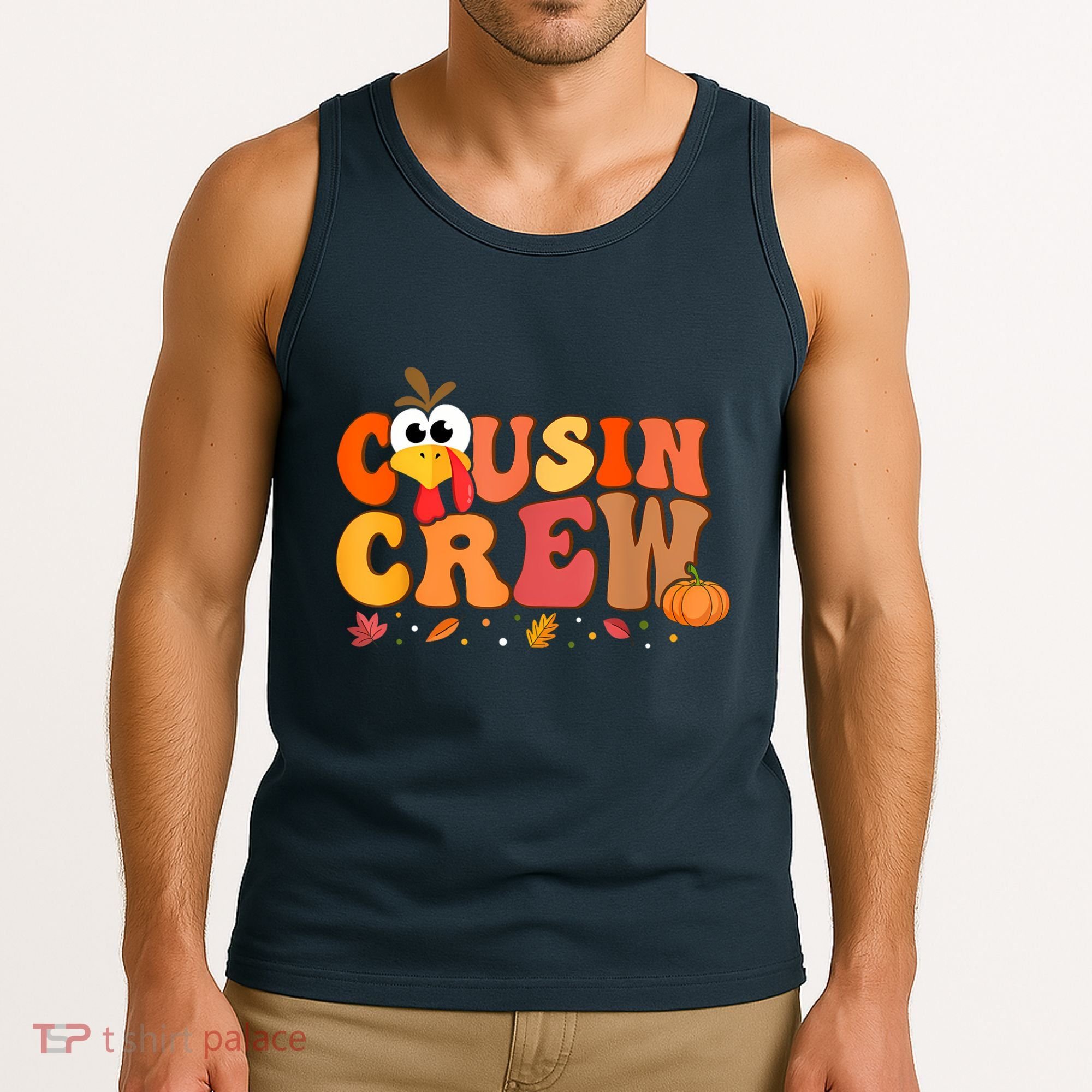 Cousin Crew Thanksgiving Family Matching Turkey Day Fall Tank Top